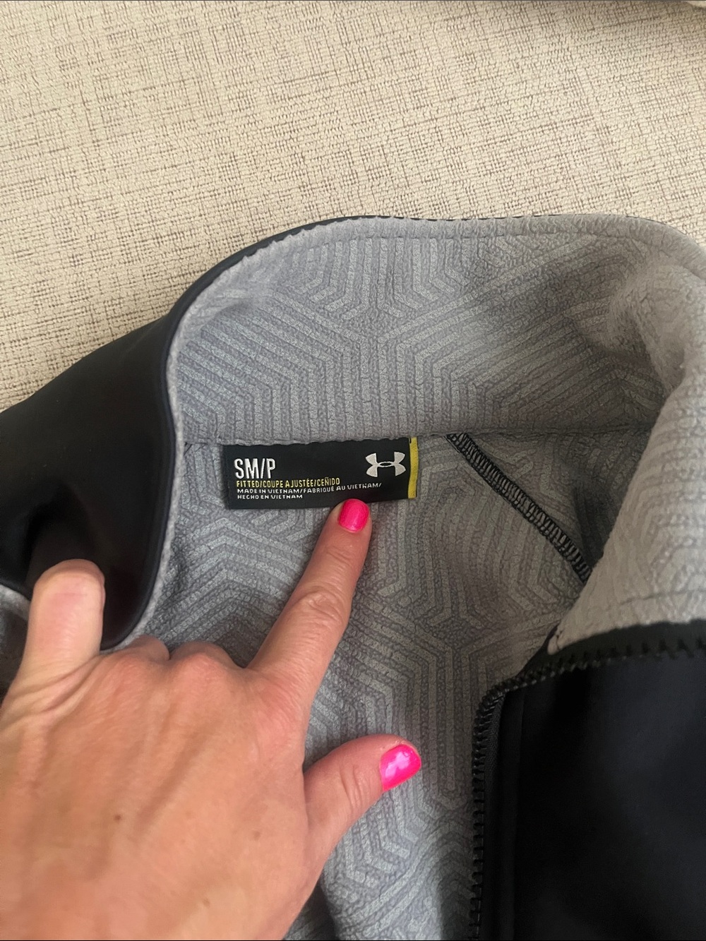 Under Armour Black Jacket with Light Gray Lining